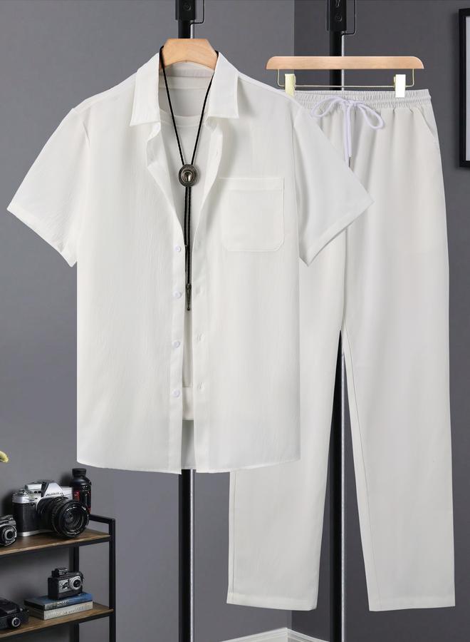 تايك تو طقم قميص وبنطلون قصة مريحة - Image 1